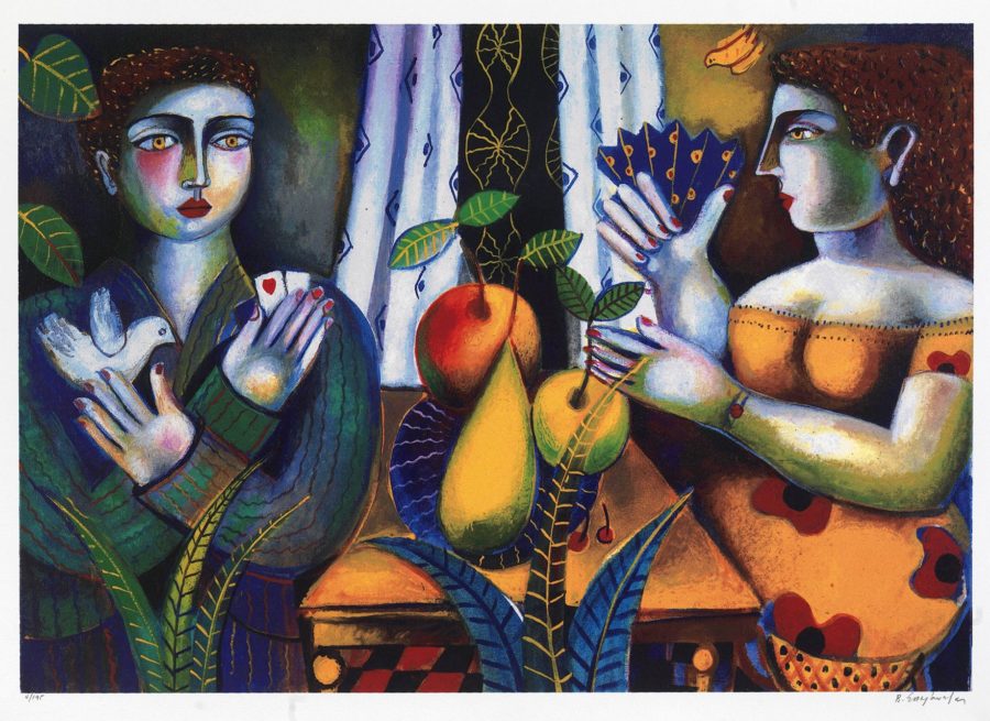 Couple with fruits