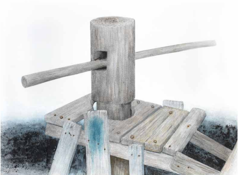 Pulley for boats in Ierissos