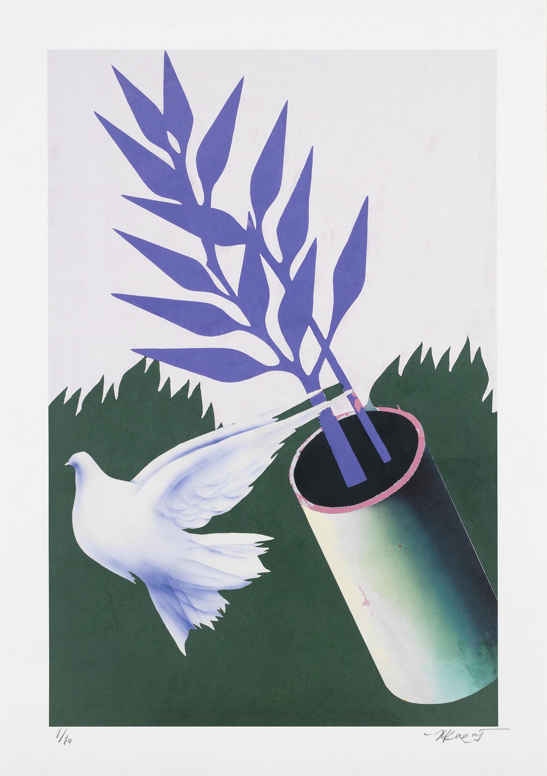 Vase with Pigeon