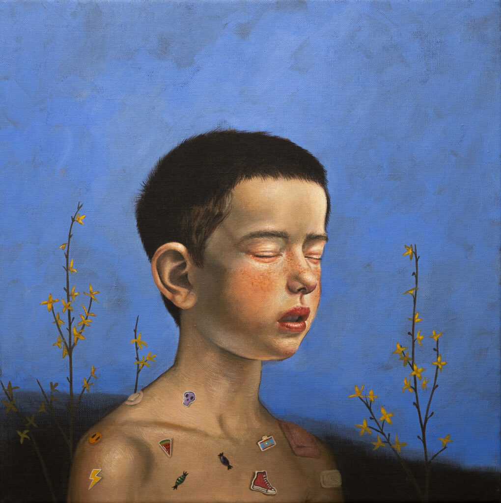 1.Aύρα, ακρυλικά σε καμβά, 40x40 cm, 2022